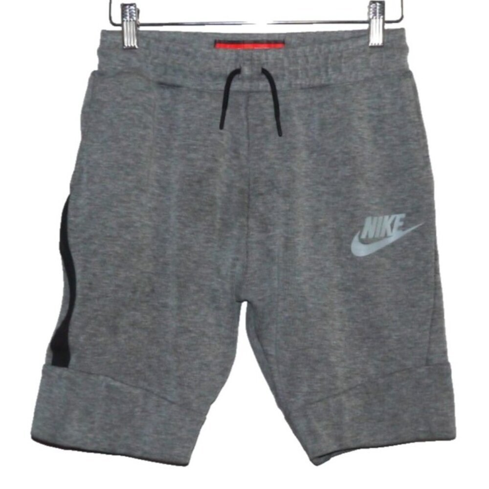 Nike Gray Athletic Shorts with Black Drawstring